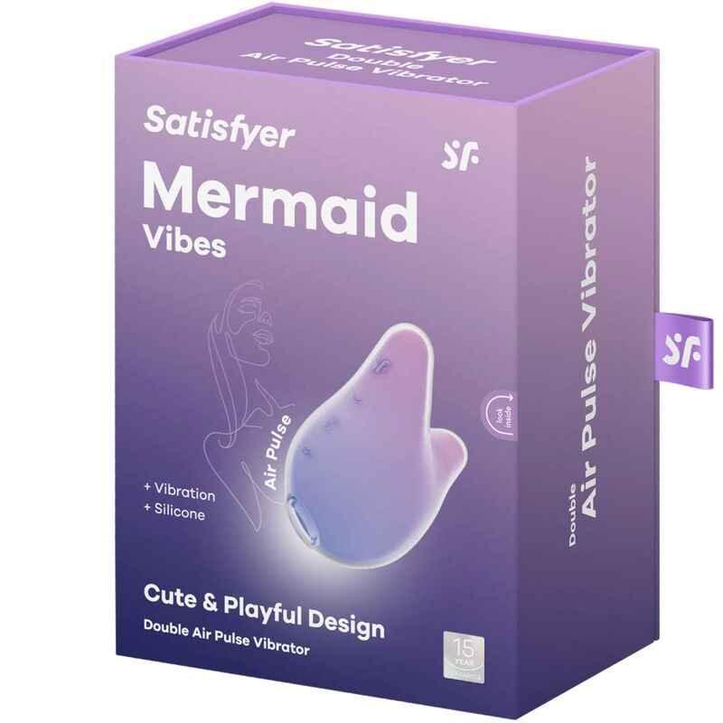 SATISFYER - MERMAID VIBES STIMULATOR & VIBRATOR VIOLETT UND ROSA - Vanelion Paradise