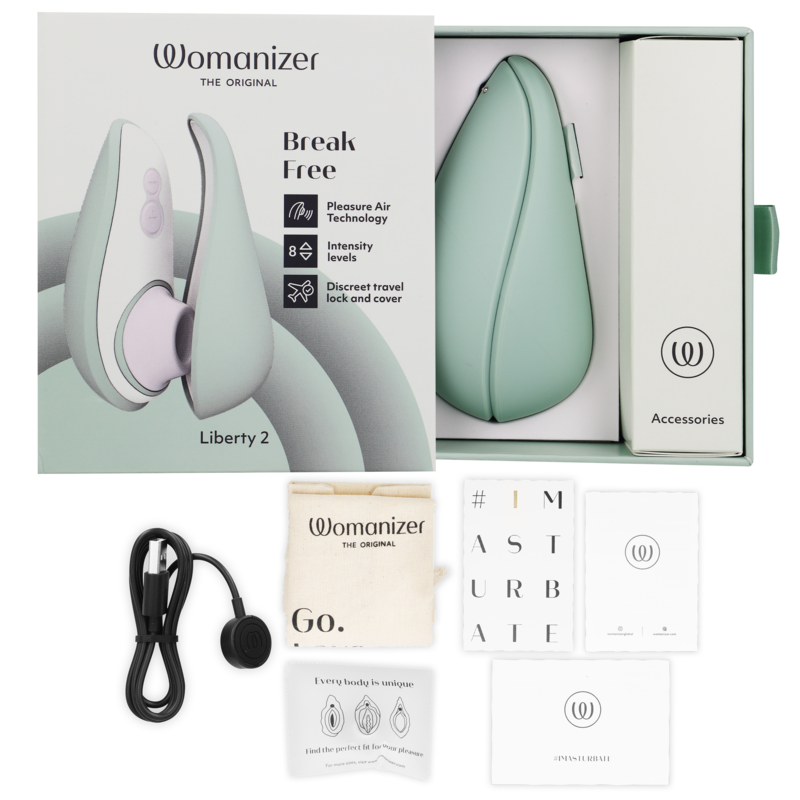 WOMANIZER - LIBERTY 2 KLITORIS-STIMULATOR & SAUGER HELLGRÜN