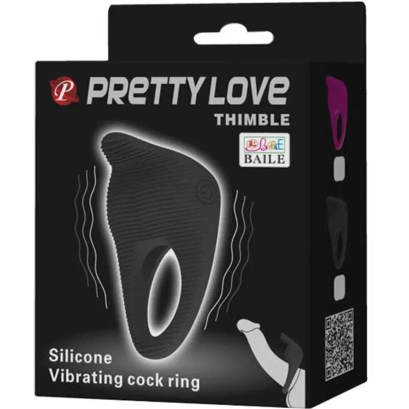 PRETTY LOVE - THIMBLE VIBRATORRING SCHWARZ - Vanelion Paradise