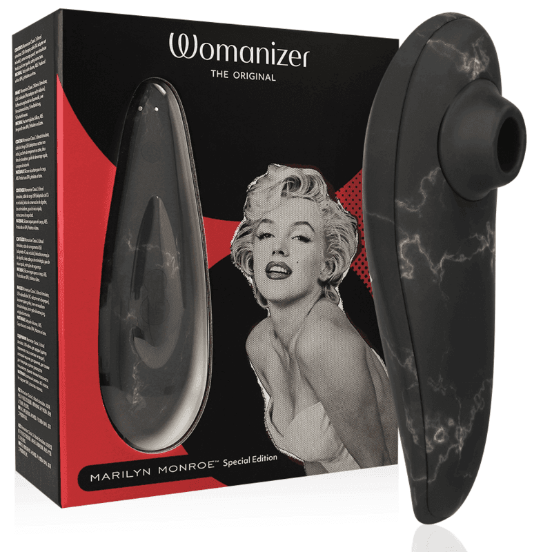 WOMANIZER - MARILYN MONROE CLASSIC 2 KLITORALSTIMULATOR AUS SCHWARZEM MARMOR - Vanelion Paradise