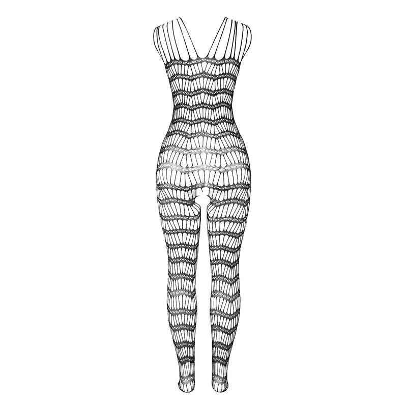 SUBBLIME - 951696 NETZ-BODYSTOCKING OHNE SCHRITT MIT TRGERN AN DEN SCHULTERN SCHWARZ EINE GRÖSSE - Vanelion Paradise