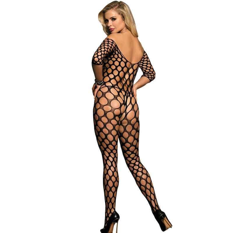 SUBBLIME - 951719 OFFENE SCHULTERN NETZ-BODYSTOCKING SCHWARZ EINE GRÖSSE - Vanelion Paradise
