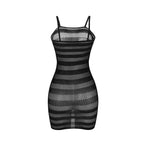 SUBBLIME - 951733 NETZ-KLEID MIT SCHWARZEN STREIFEN EINE GRÖSSE - Vanelion Paradise