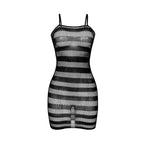 SUBBLIME - 951733 NETZ-KLEID MIT SCHWARZEN STREIFEN EINE GRÖSSE - Vanelion Paradise