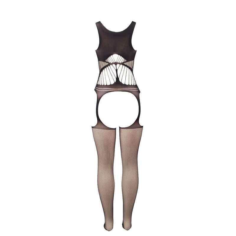 SUBBLIME - 951900 NETZ-BODYSTOCKING OHNE SCHRITT MIT CUPS UND OFFENEN SCHULTERN SCHWARZ EINE GRÖSSE - Vanelion Paradise
