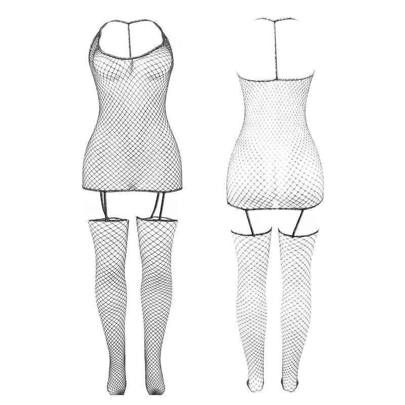 SUBBLIME - 951955 GLNZENDER NETZ-BODYSTOCKING EINE GRÖSSE - Vanelion Paradise