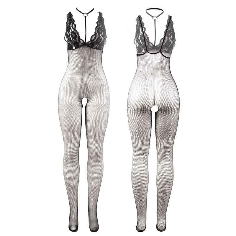 SUBBLIME - 951993 SCHWARZ TRANSPARENTER NETZ-BODYSTOCKING MIT SCHRITTFREIEM UNTERTEIL EINE GRÖSSE - Vanelion Paradise