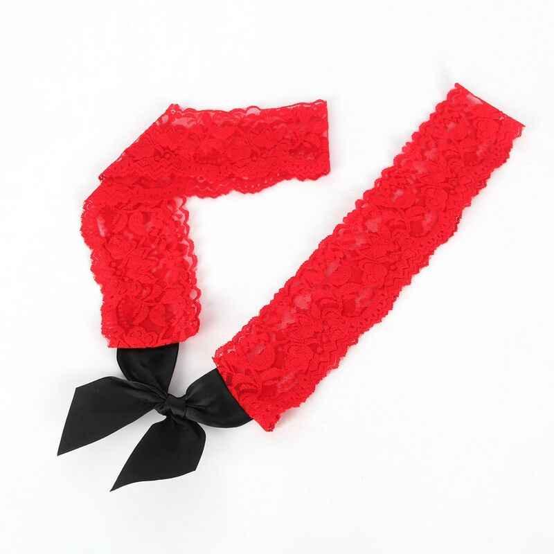 SUBBLIME - 952068 KURZES NETZKLEID MIT SCHWARZEN UND ROTEN NHTEN EINE GRÖSSE - Vanelion Paradise