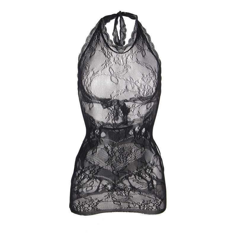 SUBBLIME - 952075 KURZES NETZKLEID MIT RÜCKEN UND HERZDETAIL SCHWARZ EINE GRÖSSE - Vanelion Paradise