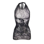 SUBBLIME - 952075 KURZES NETZKLEID MIT RÜCKEN UND HERZDETAIL SCHWARZ EINE GRÖSSE - Vanelion Paradise