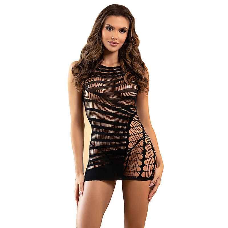 SUBBLIME - 952143 KURZER RMELLOSER NETZ-KLEID SCHWARZ EINE GRÖSSE - Vanelion Paradise