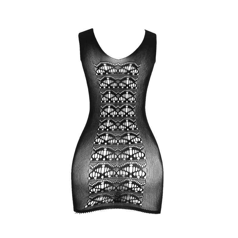 SUBBLIME - 952167 KURZER ELASTISCHER NETZ-KLEID SCHWARZ EINE GRÖSSE - Vanelion Paradise