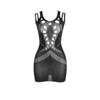 SUBBLIME - 952198 NETZ-KLEID MIT BRILLANTEN DIAMANTEN SCHWARZ EINE GRÖSSE - Vanelion Paradise