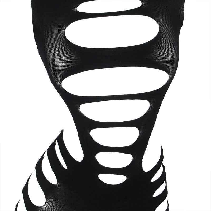 SUBBLIME - 952266 LANGRMELIGER ELASTISCHER NETZ-KLEID SCHWARZ EINE GRÖSSE - Vanelion Paradise