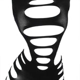 SUBBLIME - 952266 LANGRMELIGER ELASTISCHER NETZ-KLEID SCHWARZ EINE GRÖSSE - Vanelion Paradise