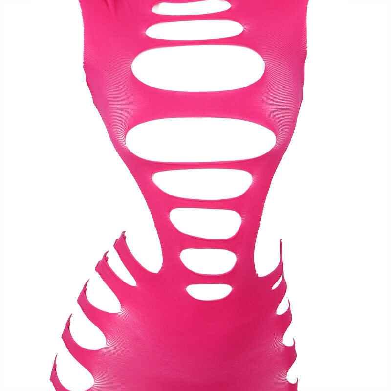 SUBBLIME - 952273 LANGRMELIGER ELASTISCHER NETZ-KLEID ROSA EINE GRÖSSE - Vanelion Paradise