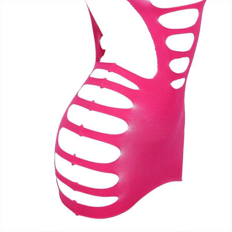 SUBBLIME - 952273 LANGRMELIGER ELASTISCHER NETZ-KLEID ROSA EINE GRÖSSE - Vanelion Paradise
