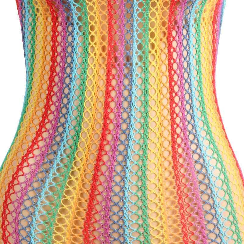 SUBBLIME - 952341 REGENBOGEN-NETZ-KLEID EINE GRÖSSE - Vanelion Paradise
