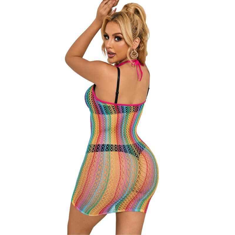 SUBBLIME - 952341 REGENBOGEN-NETZ-KLEID EINE GRÖSSE - Vanelion Paradise