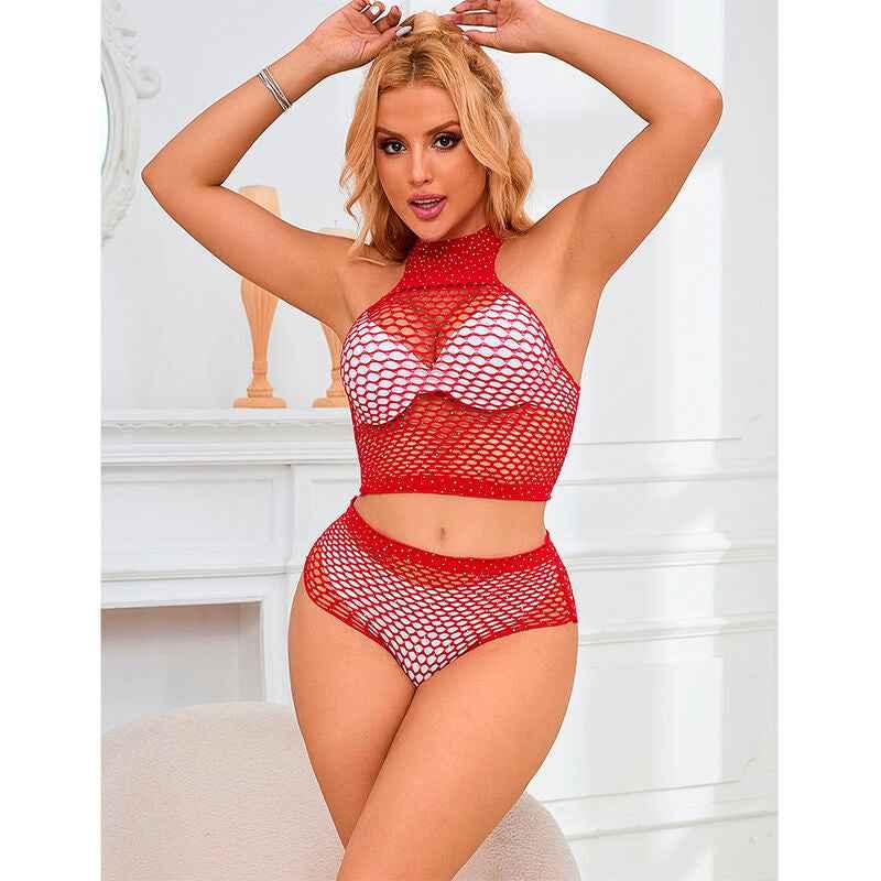 SUBBLIME - 952402 NETZSET MIT ROSA DIAMANTEN EINE GRÖSSE - Vanelion Paradise