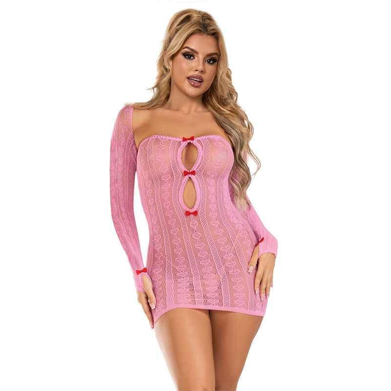 SUBBLIME - 952471 ROSA NETZ-KLEID EINE GRÖSSE - Vanelion Paradise