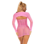 SUBBLIME - 952471 ROSA NETZ-KLEID EINE GRÖSSE - Vanelion Paradise
