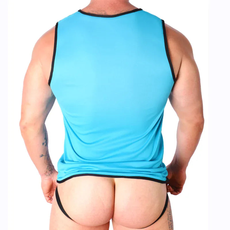 MACHO - BLAUES T-SHIRT S/M - Vanelion Paradise