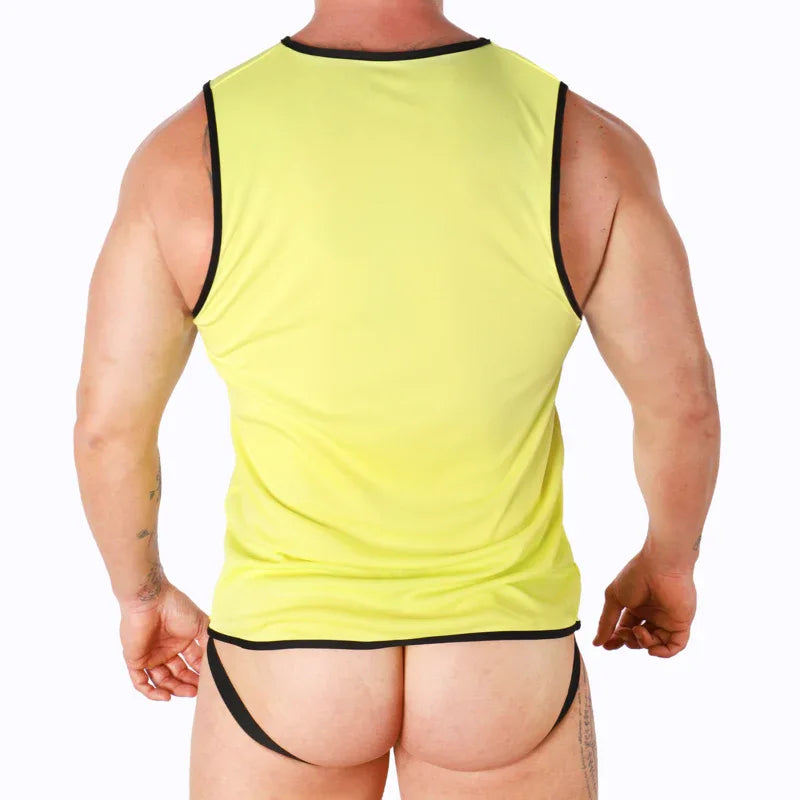 MACHO - GELBES T-SHIRT S/M - Vanelion Paradise