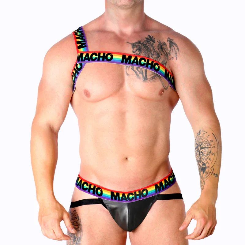 MACHO - RÖMISCHES HARNESS WEISS S/M - Vanelion Paradise