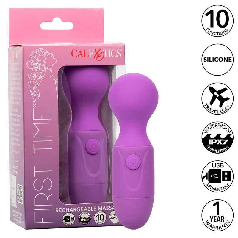 CALEXOTICS - FIRST TIME WIEDERAUFLADBARES MASSAGERÄT 10 VIBRATIONEN LILA - Vanelion Paradise
