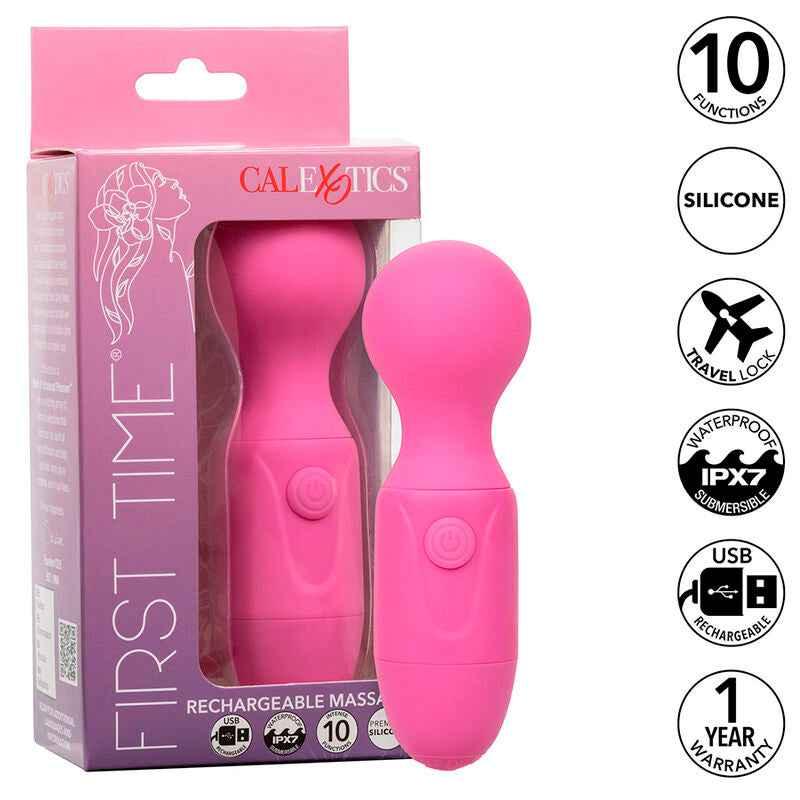 CALEXOTICS - FIRST TIME WIEDERAUFLADBARER MASSAGER 10 VIBRATIONEN ROSA - Vanelion Paradise