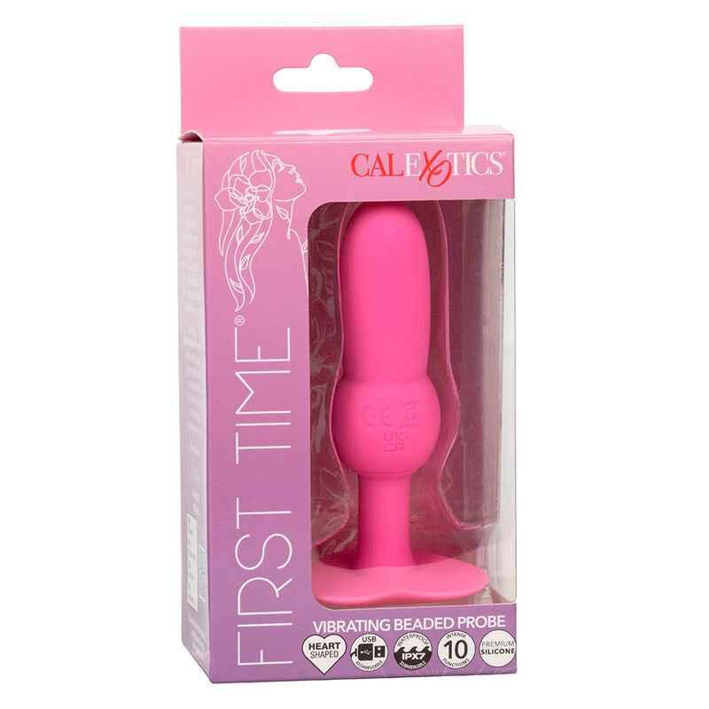 CALEXOTICS - FIRST TIME ANAL PLUG MIT PERLENSONDE 10 VIBRATIONEN ROSA - Vanelion Paradise