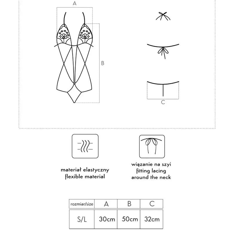 LIVCO CORSETTI LUISINA Schwarzer Spitzenbody - Vanelion Paradise