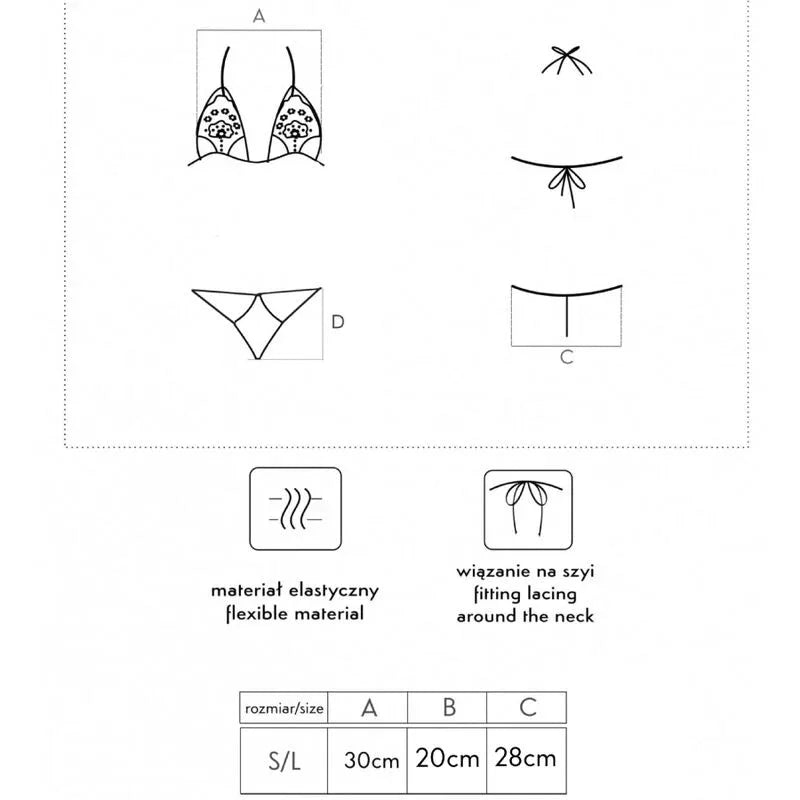 Livco Corsetti Jimena – BH & String Schwarz, One Size - Vanelion Paradise