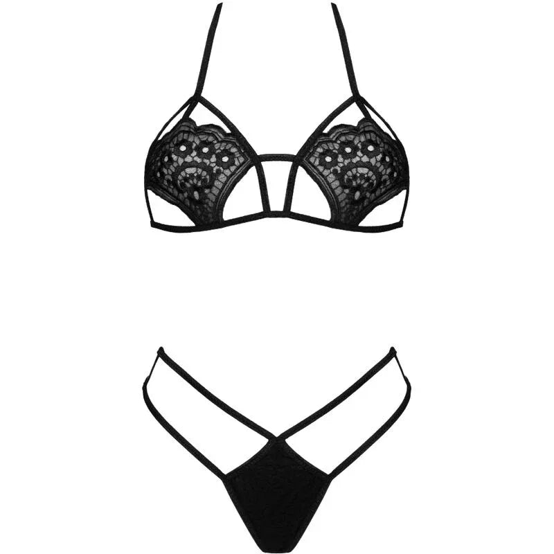 Livco Corsetti Jimena – BH & String Schwarz, One Size - Vanelion Paradise