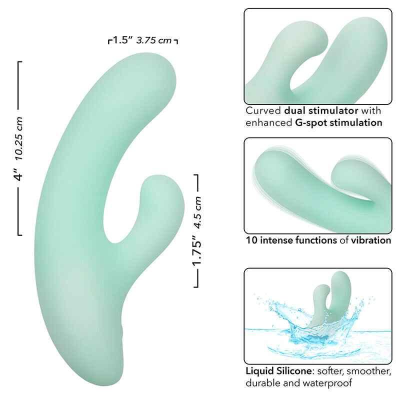 CALEXOTICS - PACIFICA FIJI VIBRATOR & ESTIMULATOR G-PUNKT 10 VIBRATIONEN AQUA - Vanelion Paradise