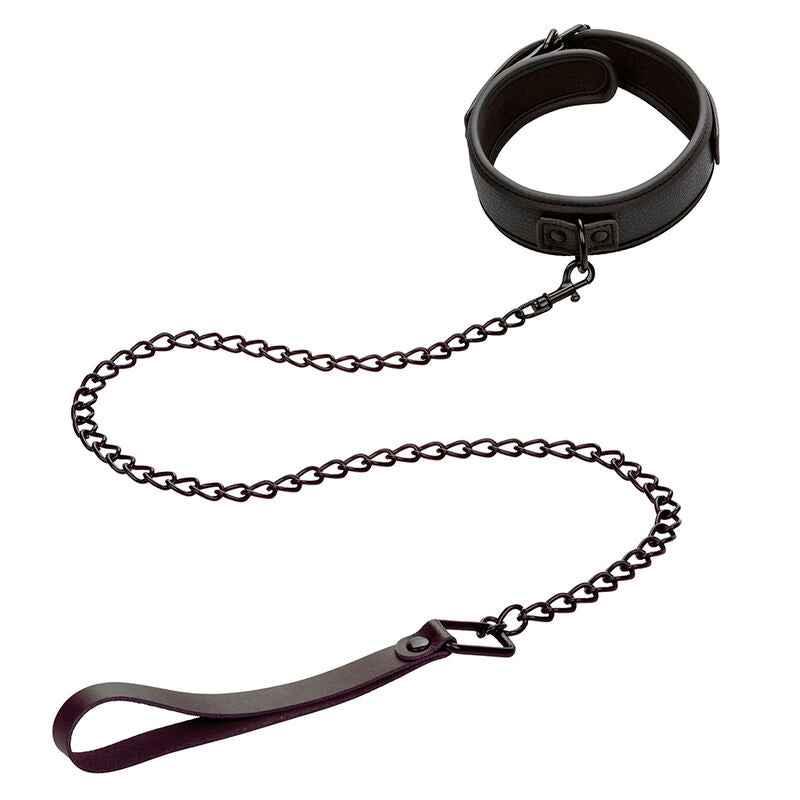 CALEXOTICS - NOCTURNAL HALSBAND & LEINE LEDER VERSTELLBAR SCHWARZ - Vanelion Paradise