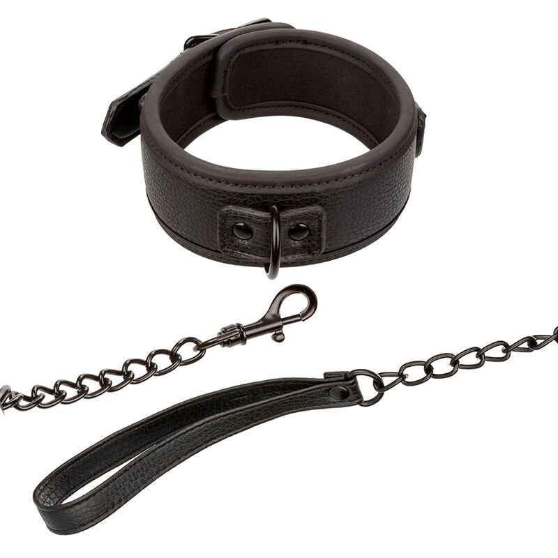 CALEXOTICS - NOCTURNAL HALSBAND & LEINE LEDER VERSTELLBAR SCHWARZ - Vanelion Paradise