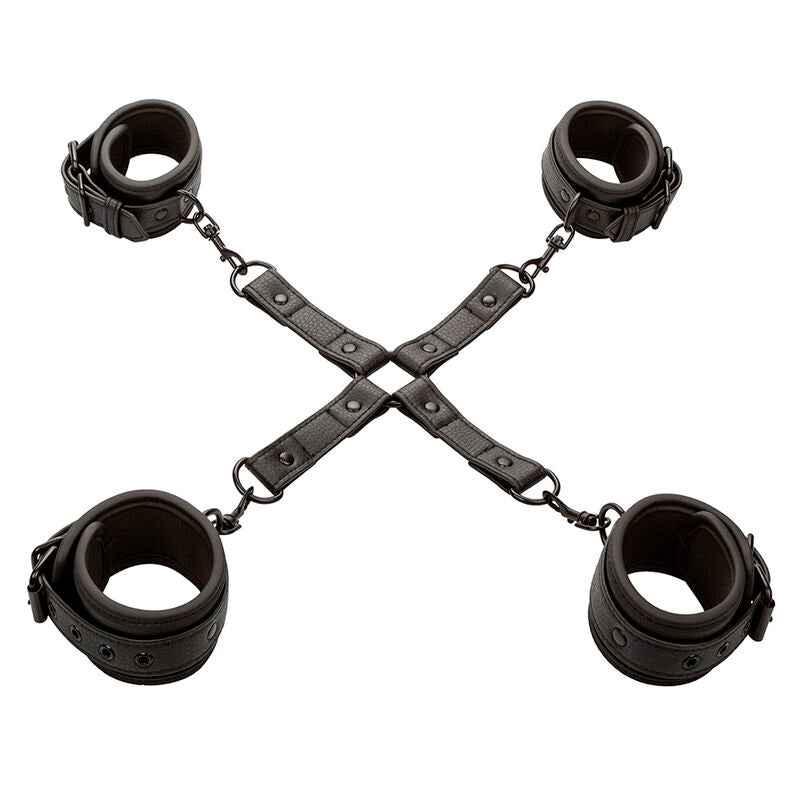 CALEXOTICS - NOCTURNAL HOG TIE CONNECTOR CUERO EINSTELLBAR SCHWARZ - Vanelion Paradise