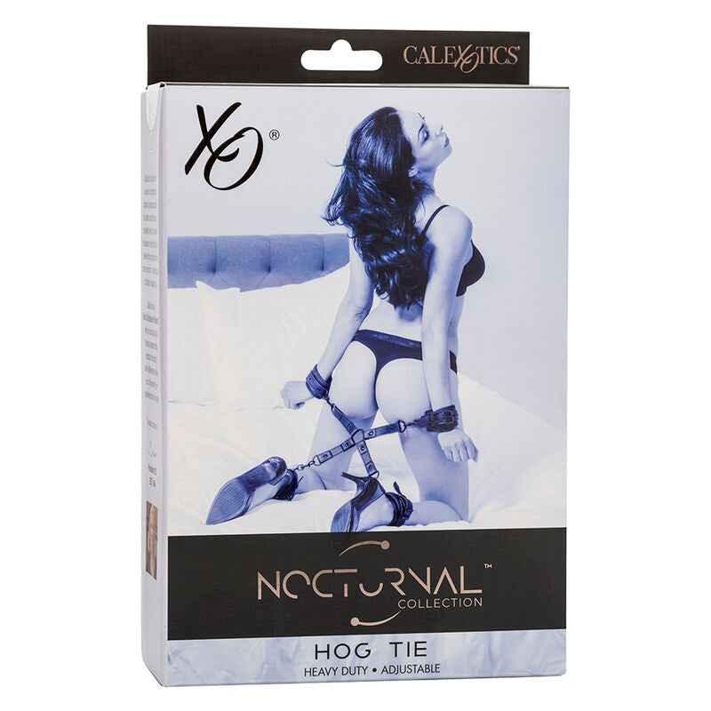 CALEXOTICS - NOCTURNAL HOG TIE CONNECTOR CUERO EINSTELLBAR SCHWARZ - Vanelion Paradise