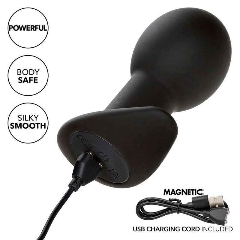 CALEXOTICS - ROCK BOTTOM ANAL PLUG 10 VIBRATIONEN SILIKON SCHWARZ - Vanelion Paradise