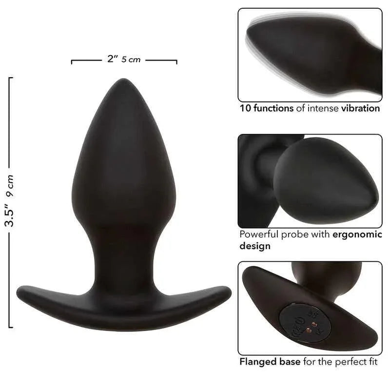 CALEXOTICS - ROCK BOTTOM PERFECT ANAL PLUG 10 VIBRATIONEN SILIKON SCHWARZ - Vanelion Paradise