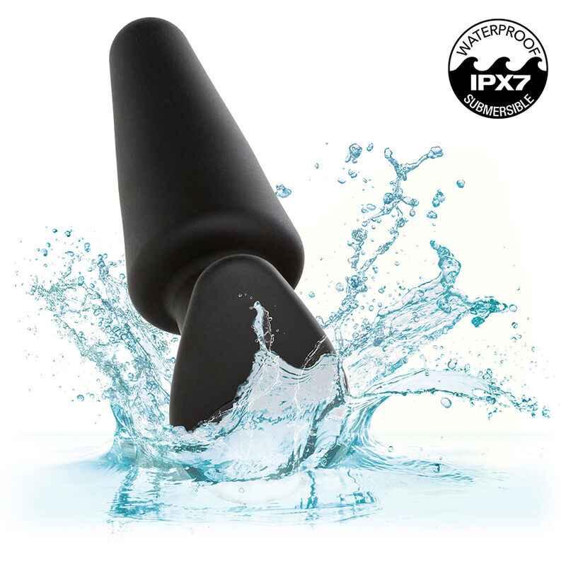 CALEXOTICS - ROCK BOTTOM TAPERED ANAL PLUG 10 VIBRACIONES SILIKON SCHWARZ - Vanelion Paradise