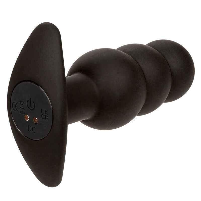 CALEXOTICS - ROCK BOTTOM ANAL PLUG MIT PERLEN 10 VIBRATIONEN SILIKON SCHWARZ - Vanelion Paradise