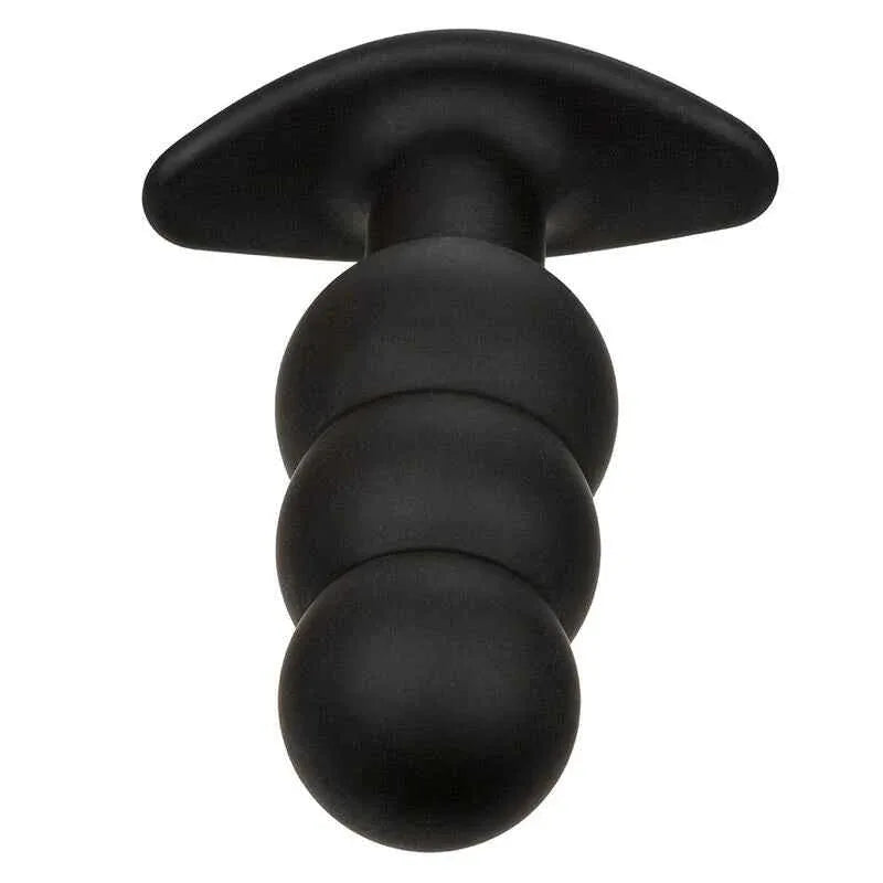 CALEXOTICS - ROCK BOTTOM ANAL PLUG MIT PERLEN 10 VIBRATIONEN SILIKON SCHWARZ - Vanelion Paradise