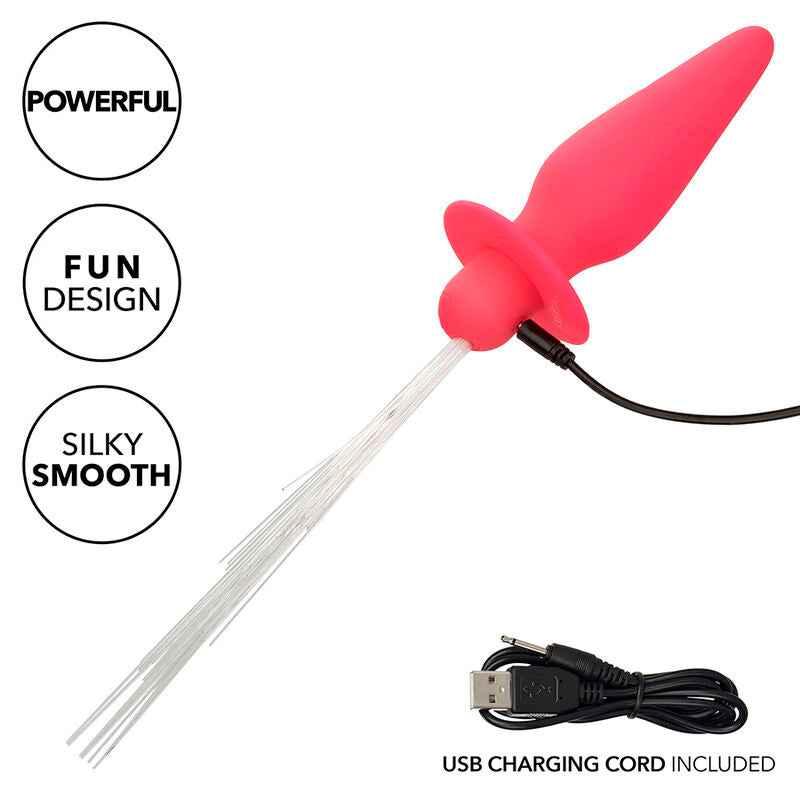 CALEXOTICS - SOUTHERN LIGHTS LIGHT UP LEUCHTENDE ANALSTECKER 10 VIBRATIONEN SILIKON ROSA - Vanelion Paradise