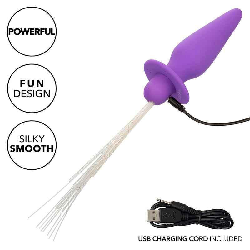 CALEXOTICS - SOUTHERN LIGHTS LIGHT UP LEUCHTENDE ANALSTECKER 10 VIBRATIONEN SILIKON LILA - Vanelion Paradise