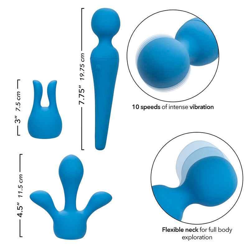CALEXOTICS - COUTURE KIT VIBRATORSTAB 10 VIBRATIONEN BLAU - Vanelion Paradise