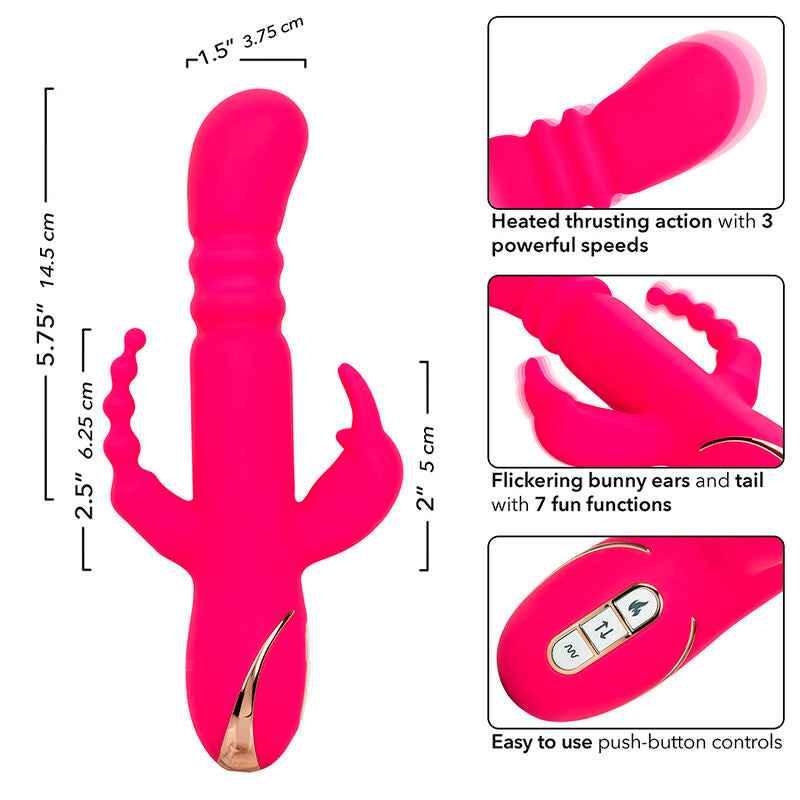 CALEXOTICS - JACK FANTASY DREIFACH BEHEIZTER VIBRATOR RABBIT ROSA - Vanelion Paradise