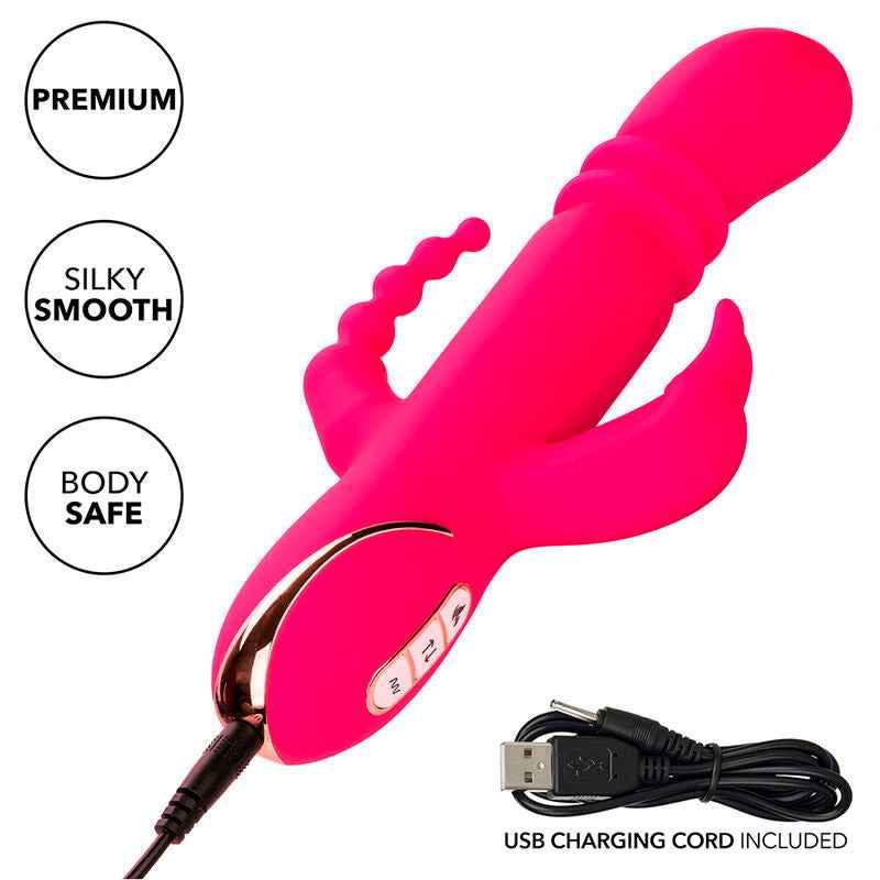 CALEXOTICS - JACK FANTASY DREIFACH BEHEIZTER VIBRATOR RABBIT ROSA - Vanelion Paradise